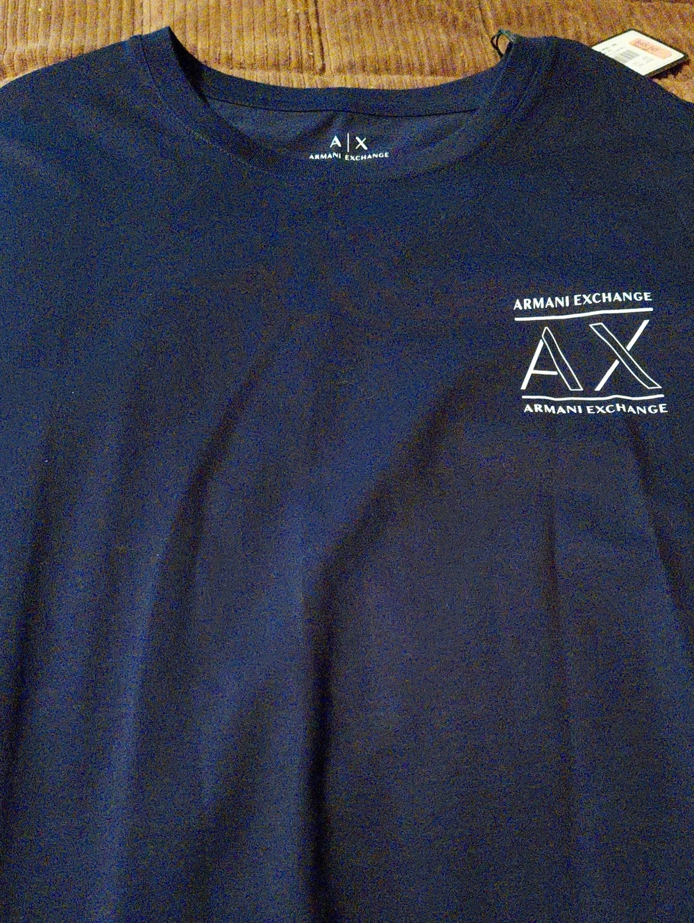 > Armani Exchange Men’s Navy AX Logo T-Shirt Slim Size XXL